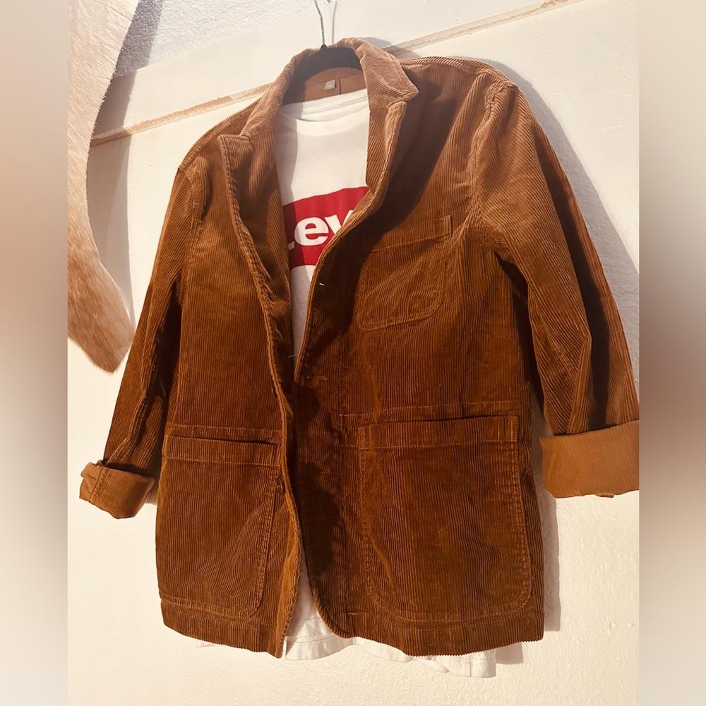 GAP—Men’s Icon Corduroy Jacket, Bright Brown, Small, like New
